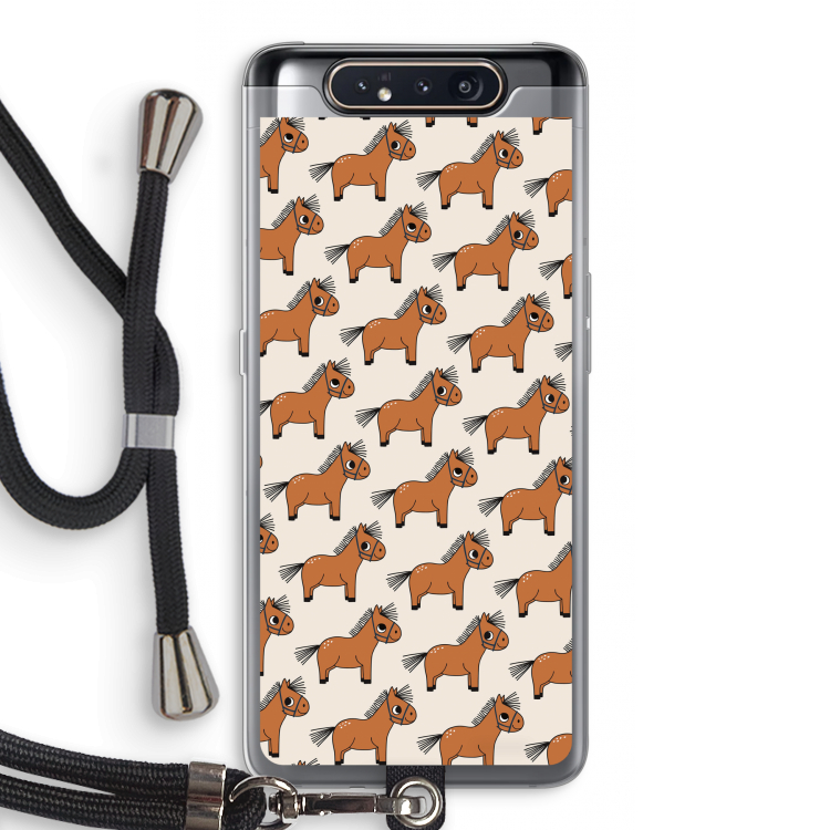 Pony: Samsung Galaxy A80 Transparant Hoesje met koord