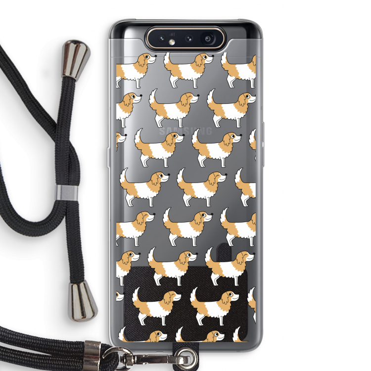 Doggy: Samsung Galaxy A80 Transparant Hoesje met koord