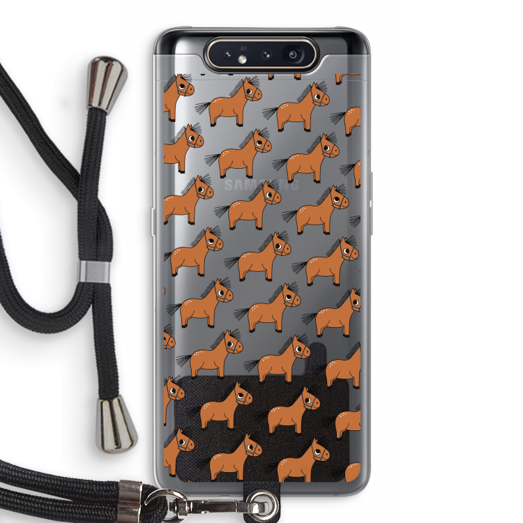 Pony: Samsung Galaxy A80 Transparant Hoesje met koord