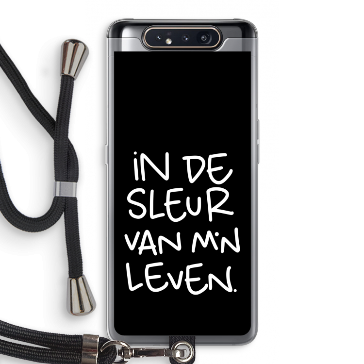 De Sleur: Samsung Galaxy A80 Transparant Hoesje met koord