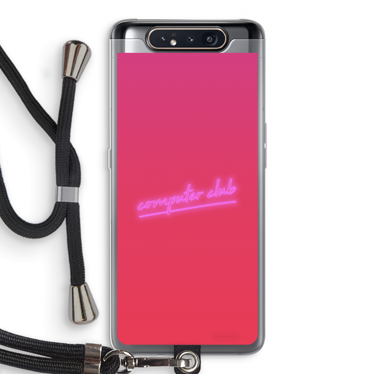 Vice Glow: Samsung Galaxy A80 Transparant Hoesje met koord