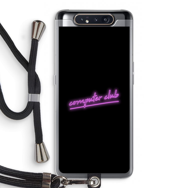 Vice Black: Samsung Galaxy A80 Transparant Hoesje met koord