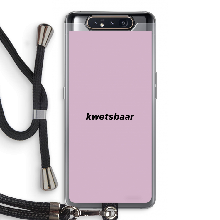 kwetsbaar: Samsung Galaxy A80 Transparant Hoesje met koord