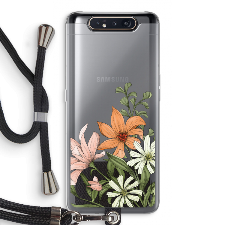 Floral bouquet: Samsung Galaxy A80 Transparant Hoesje met koord