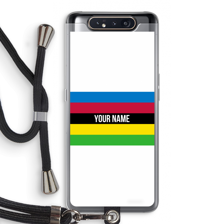 WK Wielrennen: Samsung Galaxy A80 Transparant Hoesje met koord