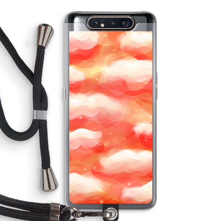 Lichte Wolken: Samsung Galaxy A80 Transparant Hoesje met koord