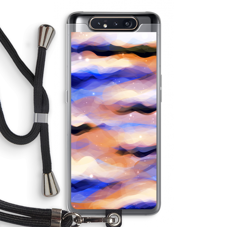 Donkere Wolken: Samsung Galaxy A80 Transparant Hoesje met koord