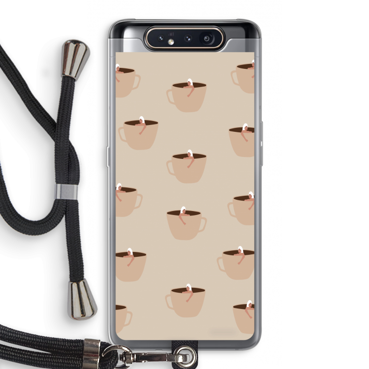 Morning coffee: Samsung Galaxy A80 Transparant Hoesje met koord