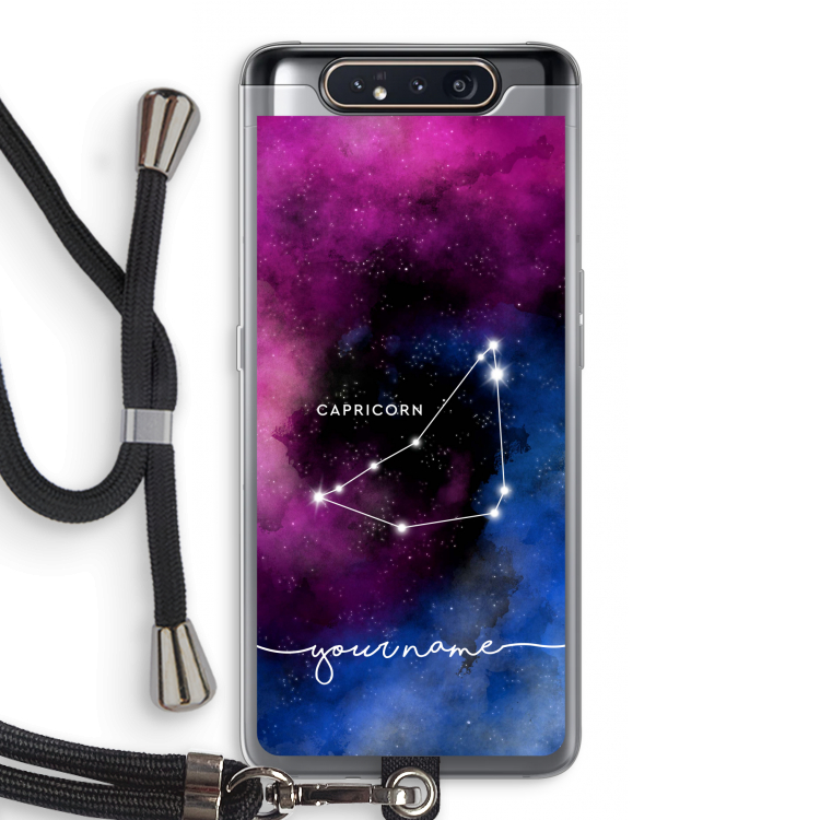 Sterrenbeeld - Donker: Samsung Galaxy A80 Transparant Hoesje met koord