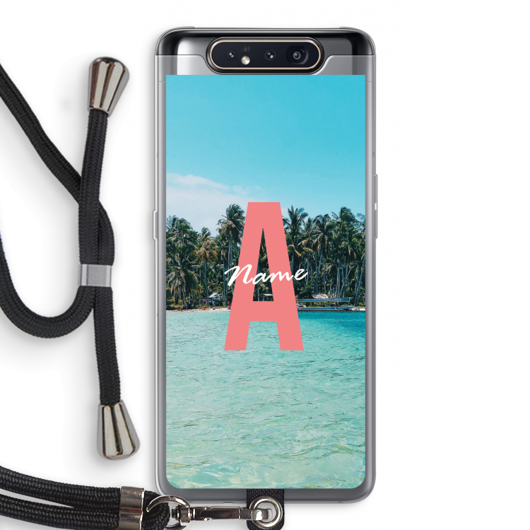 Pacific Dream: Samsung Galaxy A80 Transparant Hoesje met koord