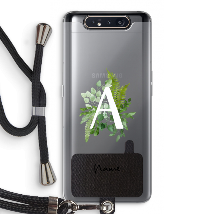 Green Brush: Samsung Galaxy A80 Transparant Hoesje met koord
