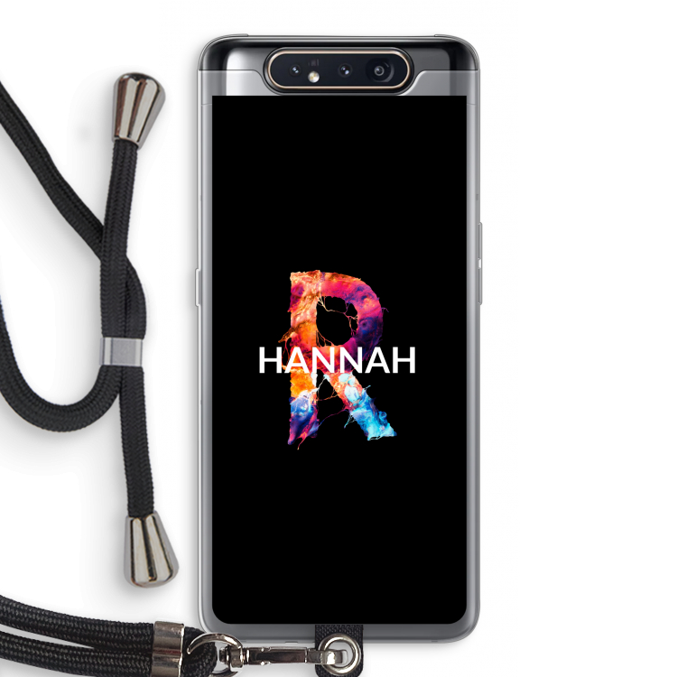 Abstract Spectrum: Samsung Galaxy A80 Transparant Hoesje met koord