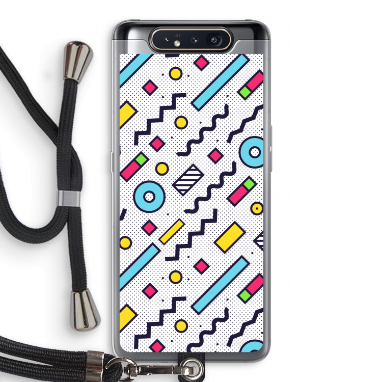 8-bit N°8: Samsung Galaxy A80 Transparant Hoesje met koord