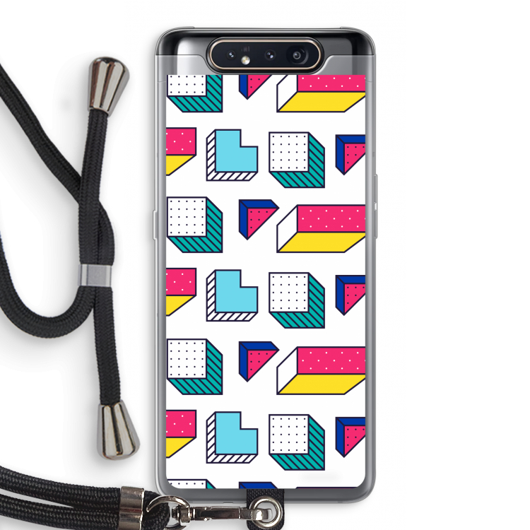 8-bit N°7: Samsung Galaxy A80 Transparant Hoesje met koord