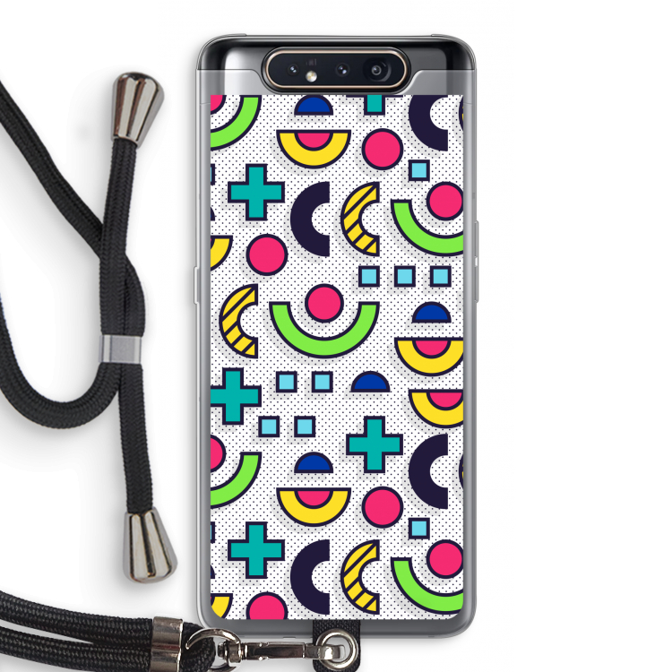 8-bit N°6: Samsung Galaxy A80 Transparant Hoesje met koord