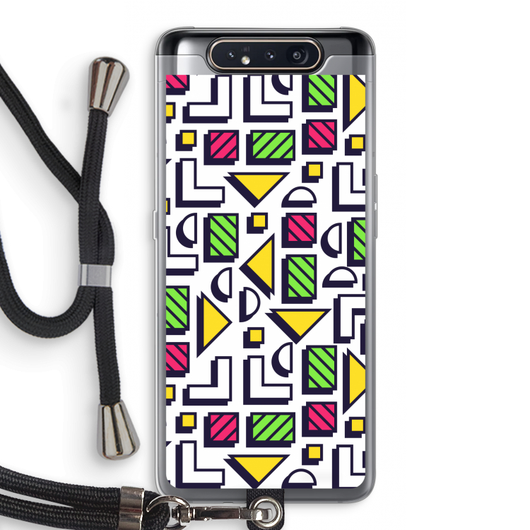 8-bit N°4: Samsung Galaxy A80 Transparant Hoesje met koord
