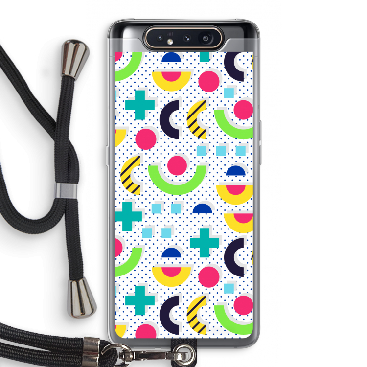 8-bit N°1: Samsung Galaxy A80 Transparant Hoesje met koord