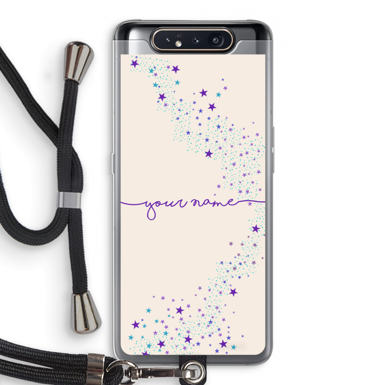 Sterren: Samsung Galaxy A80 Transparant Hoesje met koord