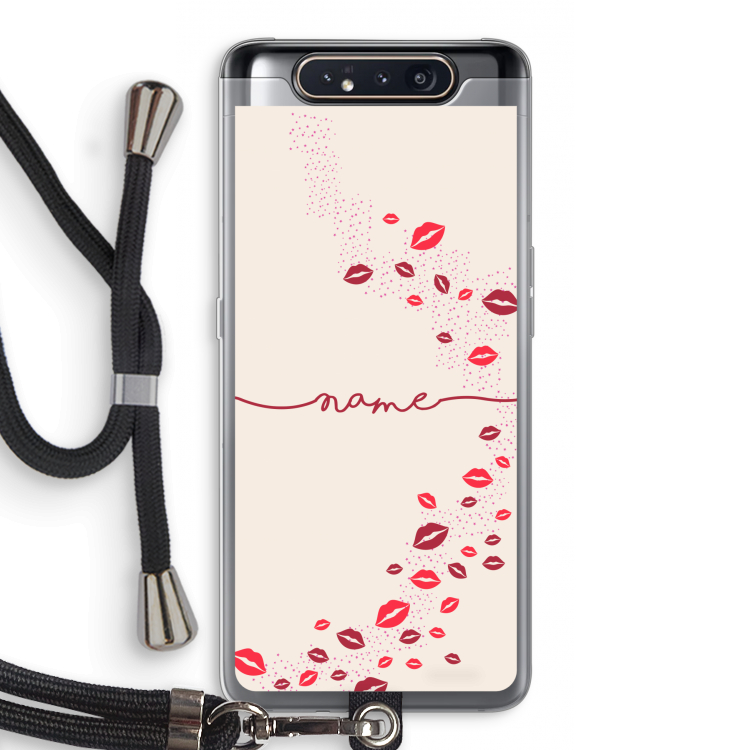 Kusjes: Samsung Galaxy A80 Transparant Hoesje met koord