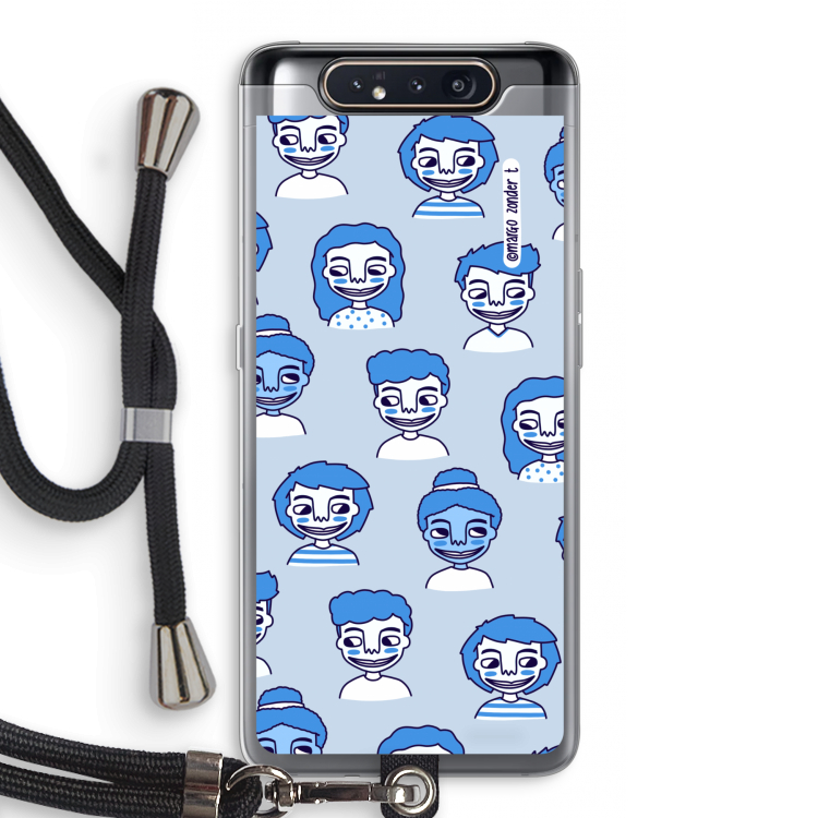 Gezichtjes: Samsung Galaxy A80 Transparant Hoesje met koord