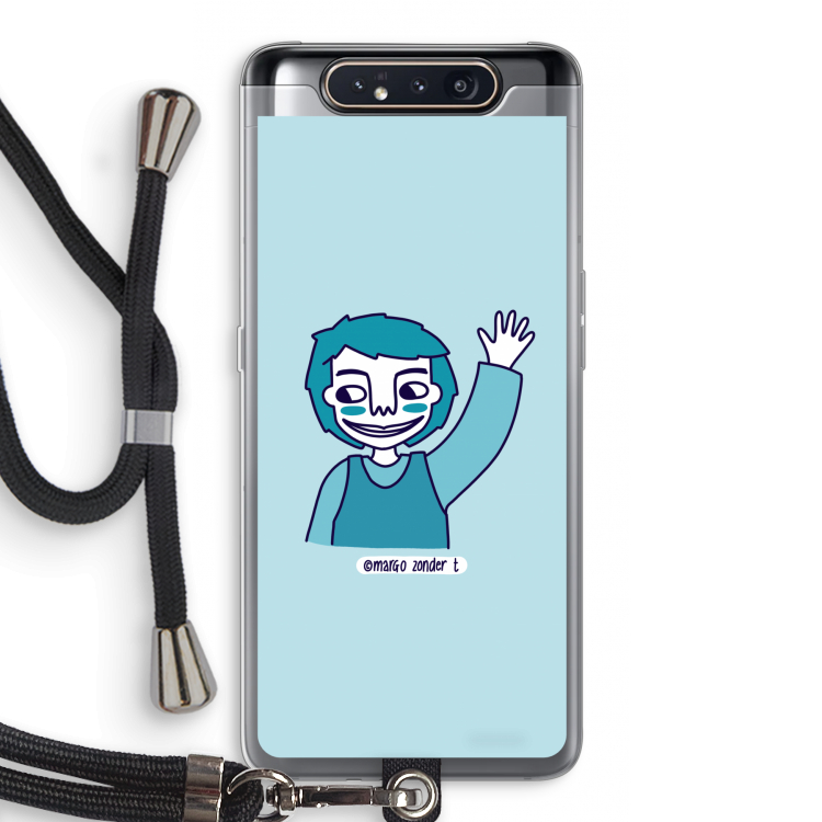 Zwaai: Samsung Galaxy A80 Transparant Hoesje met koord