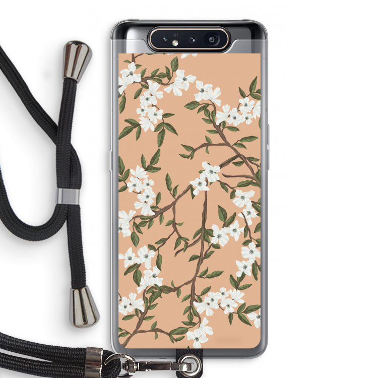 Blossoming spring: Samsung Galaxy A80 Transparant Hoesje met koord
