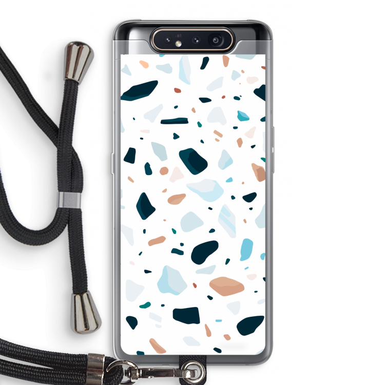 Terrazzo N°13: Samsung Galaxy A80 Transparant Hoesje met koord
