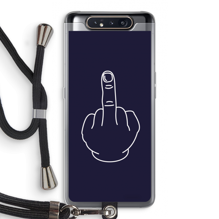 F**k U: Samsung Galaxy A80 Transparant Hoesje met koord