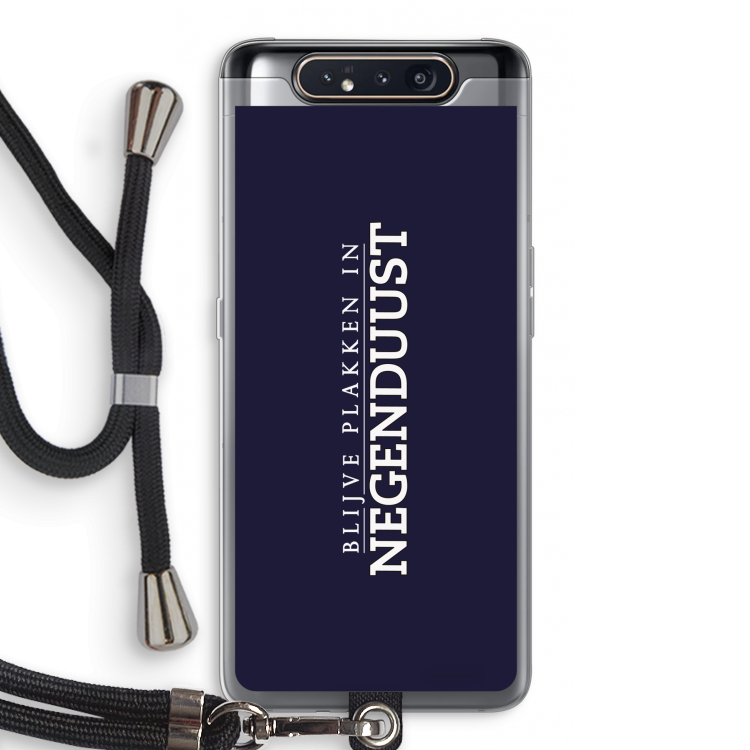 Blijve plakken in Negenduust: Samsung Galaxy A80 Transparant Hoesje met koord