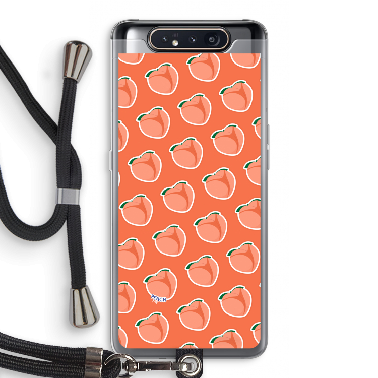 Just peachy: Samsung Galaxy A80 Transparant Hoesje met koord