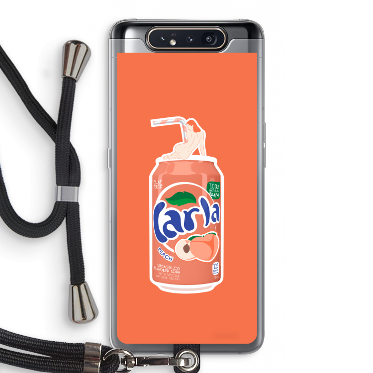 S(peach)less: Samsung Galaxy A80 Transparant Hoesje met koord