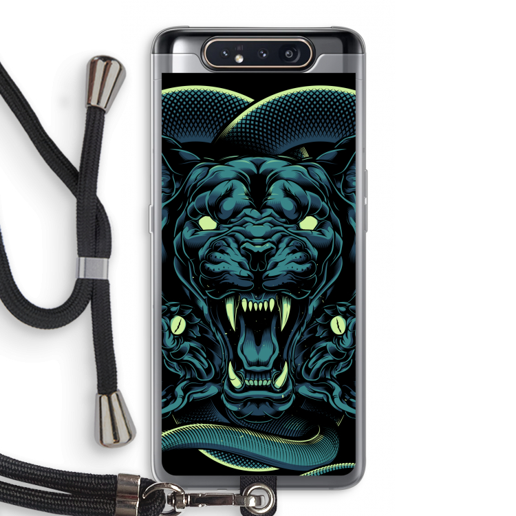 Cougar and Vipers: Samsung Galaxy A80 Transparant Hoesje met koord