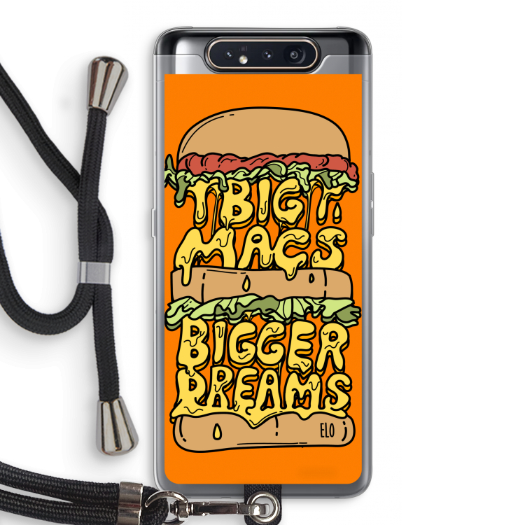 Big Macs Bigger Dreams: Samsung Galaxy A80 Transparant Hoesje met koord