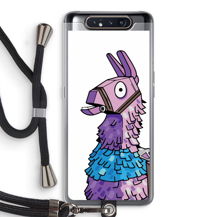 Lama: Samsung Galaxy A80 Transparant Hoesje met koord