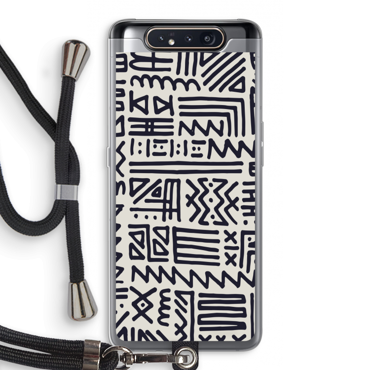 Marrakech print: Samsung Galaxy A80 Transparant Hoesje met koord