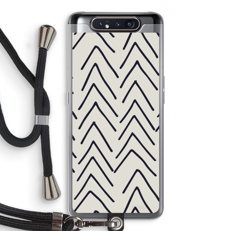 Marrakech Arrows: Samsung Galaxy A80 Transparant Hoesje met koord