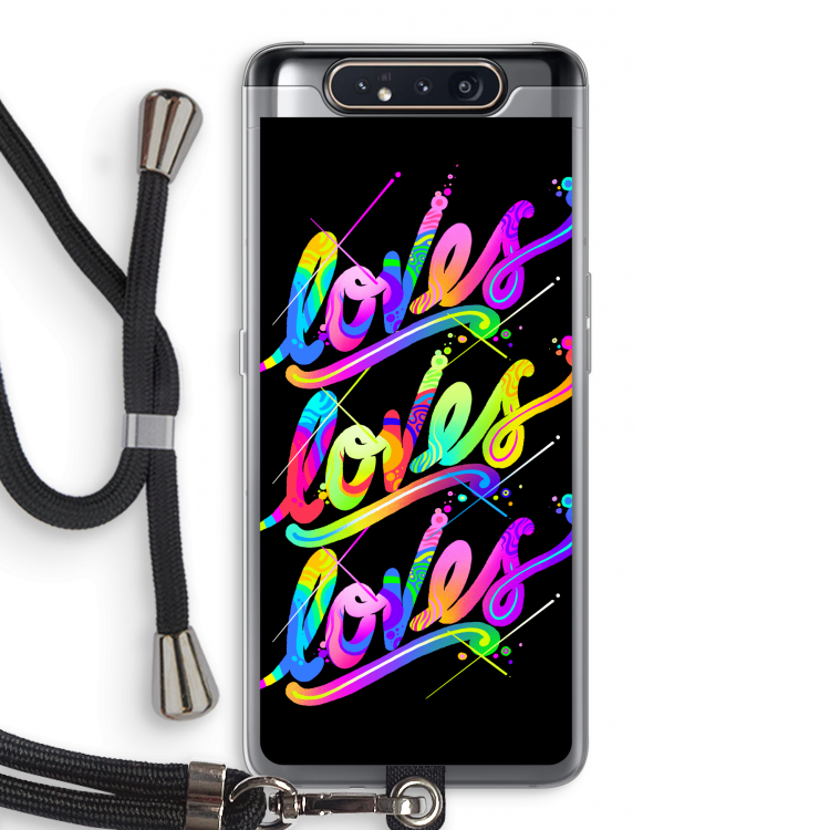 Loves: Samsung Galaxy A80 Transparant Hoesje met koord