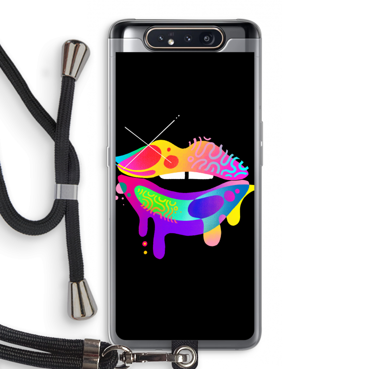 Lip Palette: Samsung Galaxy A80 Transparant Hoesje met koord