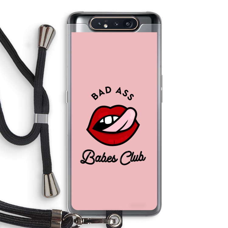 Badass Babes Club: Samsung Galaxy A80 Transparant Hoesje met koord