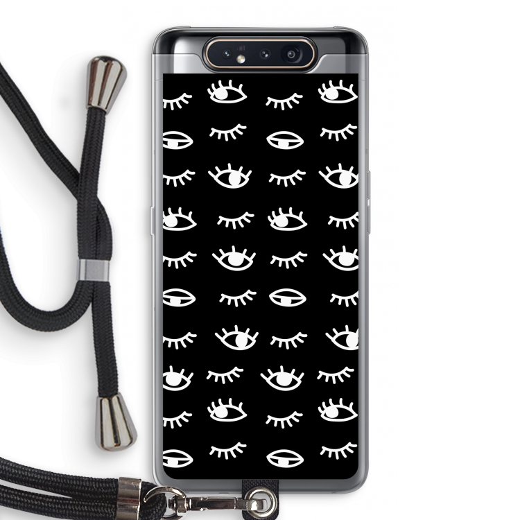 Eye pattern #3: Samsung Galaxy A80 Transparant Hoesje met koord