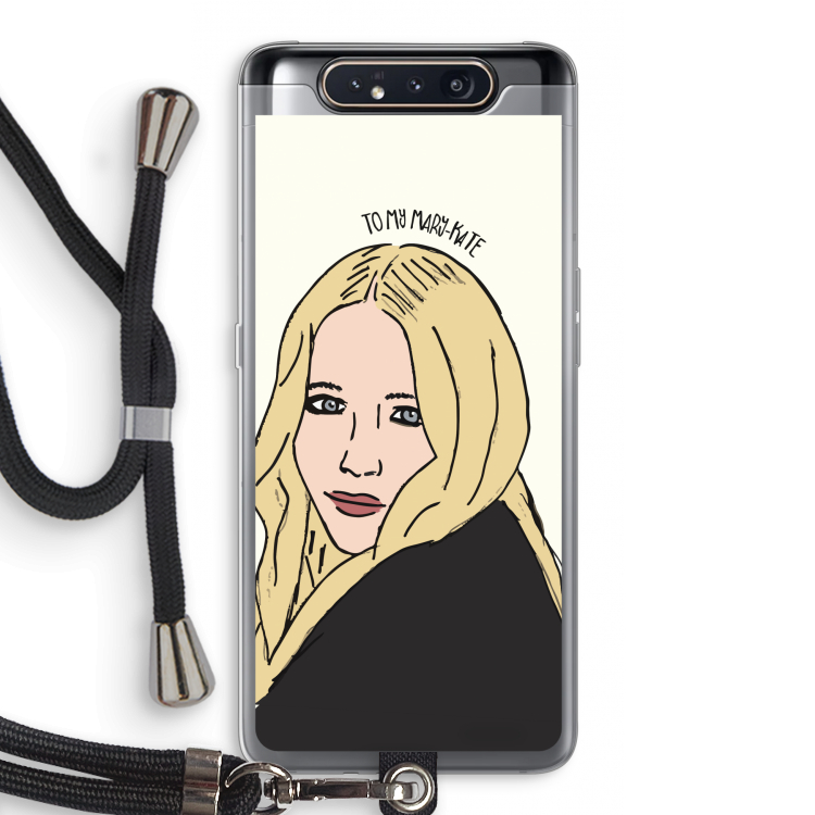 Mary Kate: Samsung Galaxy A80 Transparant Hoesje met koord