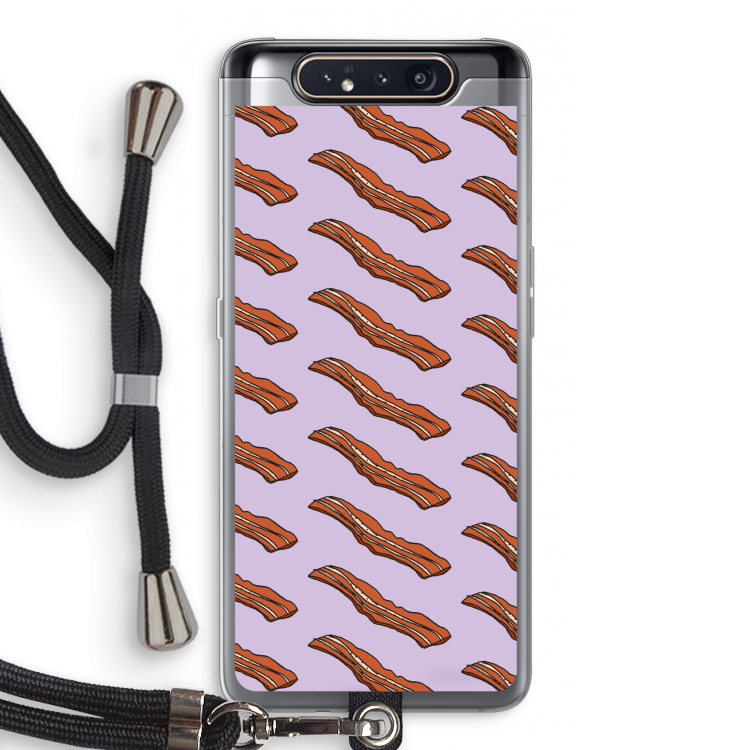 Bacon to my eggs #2: Samsung Galaxy A80 Transparant Hoesje met koord