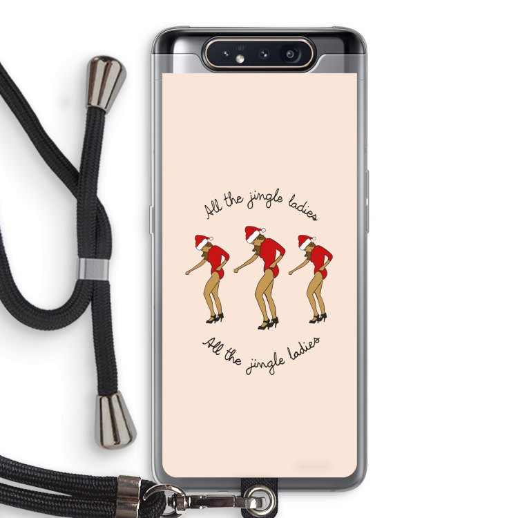 Jingle Ladies: Samsung Galaxy A80 Transparant Hoesje met koord