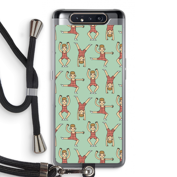 Gymboys: Samsung Galaxy A80 Transparant Hoesje met koord