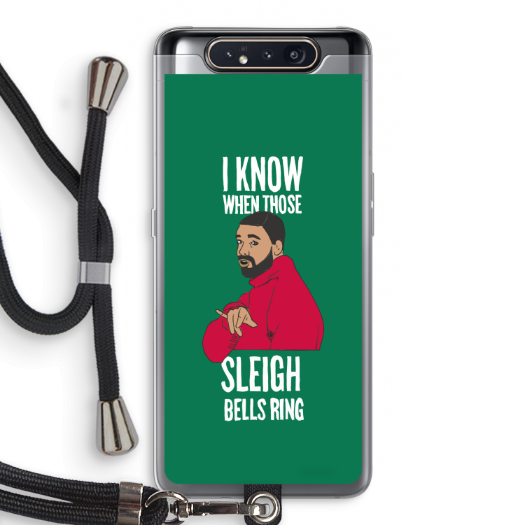 Sleigh Bells Ring: Samsung Galaxy A80 Transparant Hoesje met koord