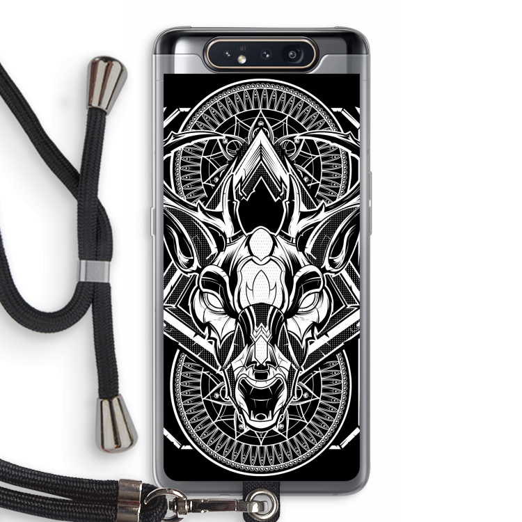 Oh Deer: Samsung Galaxy A80 Transparant Hoesje met koord