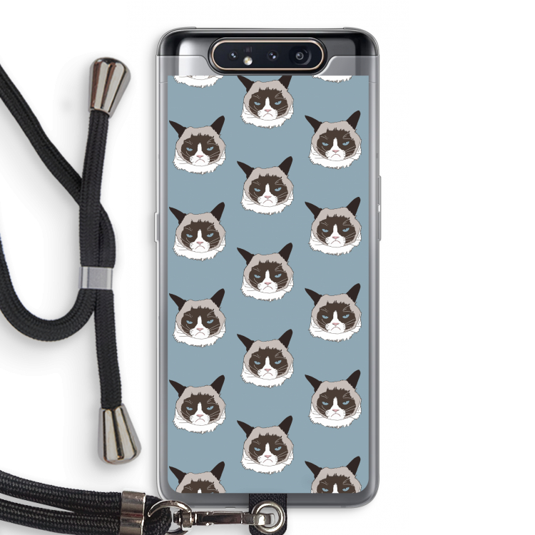 It's a Purrr Case: Samsung Galaxy A80 Transparant Hoesje met koord