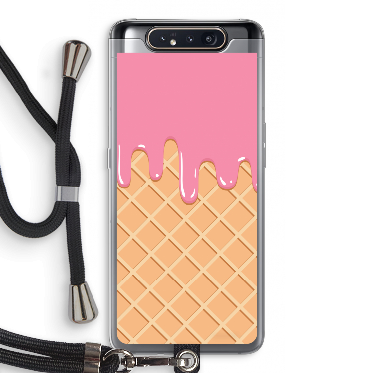 Ice cream: Samsung Galaxy A80 Transparant Hoesje met koord