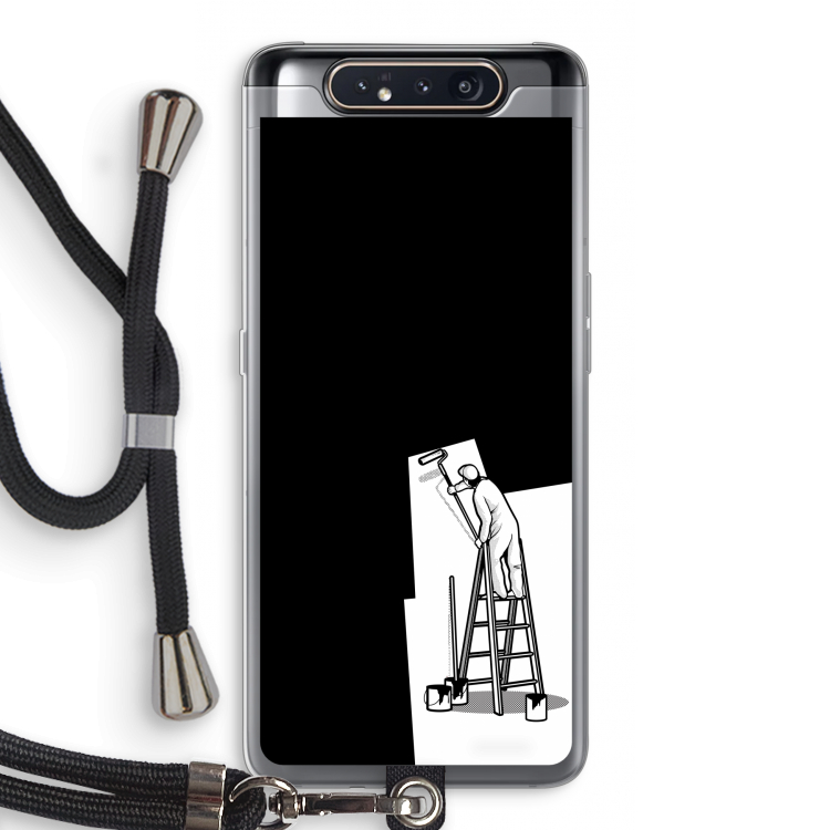 Musketon Painter: Samsung Galaxy A80 Transparant Hoesje met koord