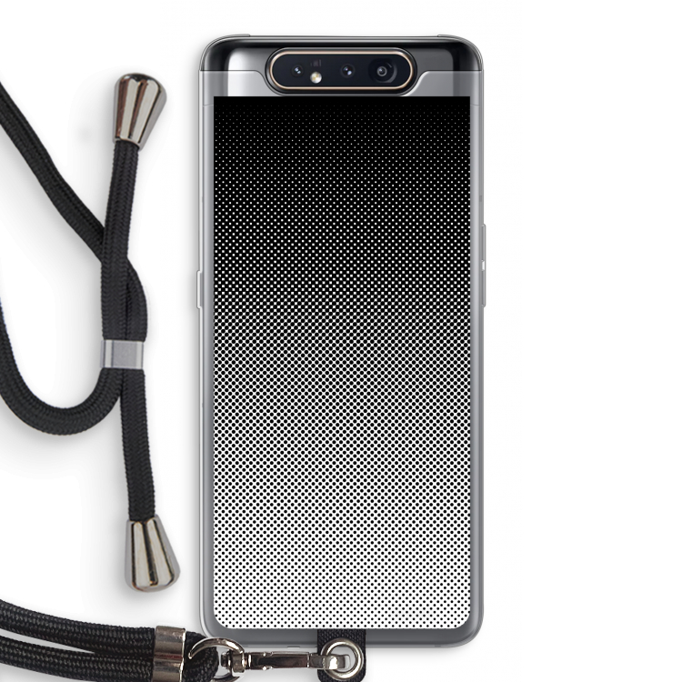 Musketon Halftone: Samsung Galaxy A80 Transparant Hoesje met koord